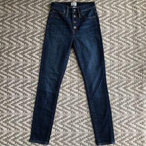 J.Crew jeans 10” high-rise toothpick with button fly size 24